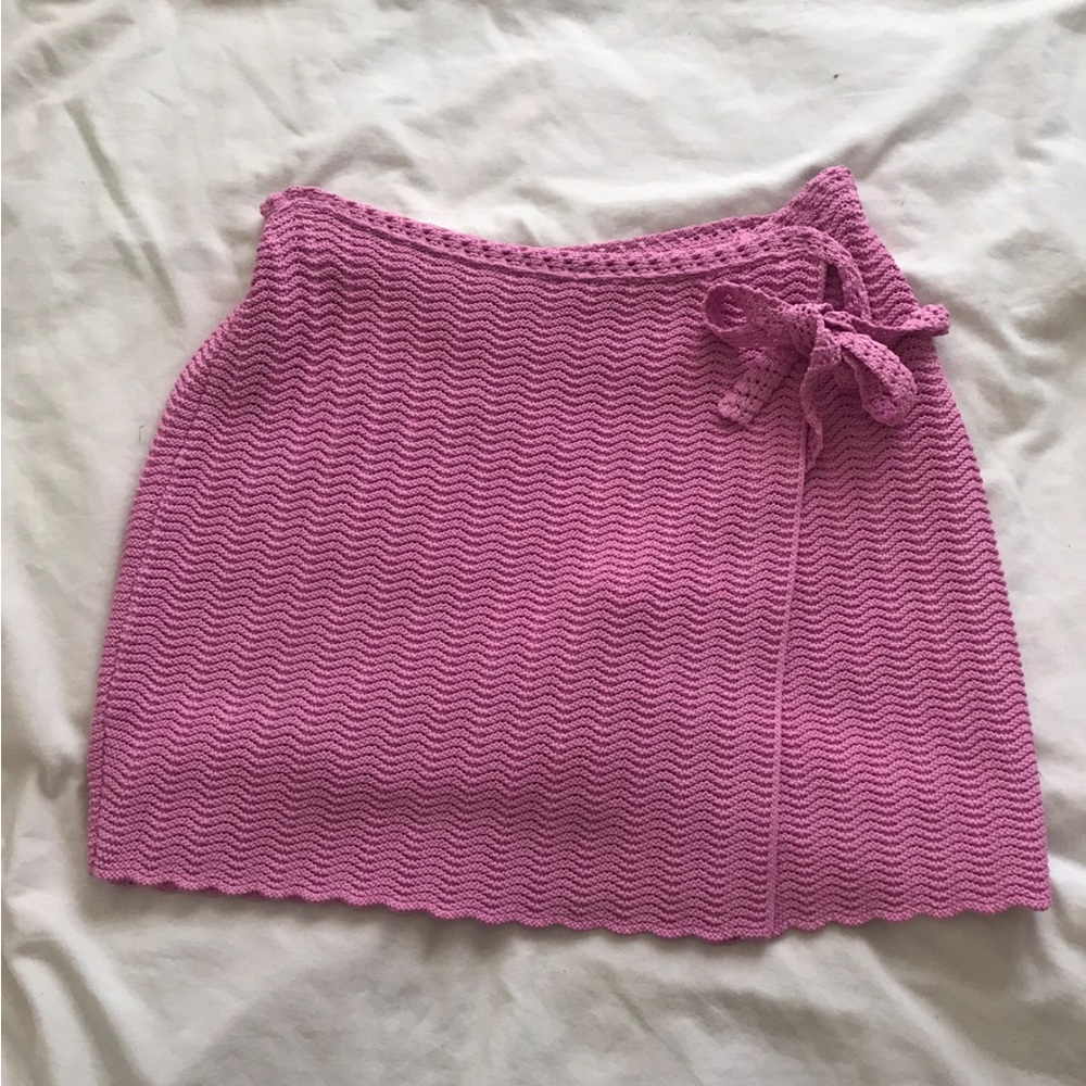 Crotchet Wrap Mini Skirt